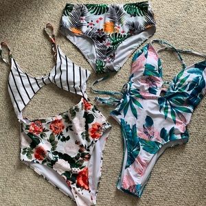 Lot of 3 Fabulous Bathing Suits —Size M